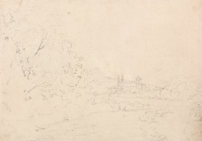 Distant View of Jedburgh by Thomas Girtin